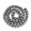 Electroplated Natural Lava Rock Beads Strands G-T061-55D-10mm-2