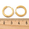 Ion Plating(IP) Frosted 304 Stainless Steel Huggie Hoop Earrings for Women EJEW-C096-31A-G-4