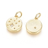 Brass Micro Pave Cubic Zirconia Pendants X-ZIRC-G166-16G-2