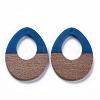 Opaque Resin & Walnut Wood Pendants RESI-T035-37B-2