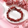 Natural Red Jasper Chip Beads Stretch Bracelets for Women BJEW-JB10688-03-2