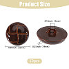 1-Hole Plastic Buttons BUTT-CA0001-34A-2