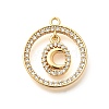 Brass Micro Pave Cubic Zirconia Pendants KK-G519-06G-02-1