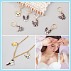 12Pcs 4 Style Alloy Enamel Dog Charms Locking Stitch Makers HJEW-PH01589-5