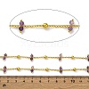 Handmade Faceted Natural Amethyst Beaded Chains CHC-L050-02G-09-2