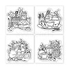 4Pcs 4 Styles PVC Stamp DIY-WH0487-0118-8