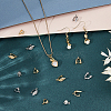 32Pcs 8 Styles Brass Micro Pave Cubic Zirconia Ice Pick Pinch Bails ZIRC-FH0001-54-4