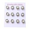 304 Stainless Steel Stud Earring EJEW-C099-01P-1