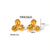 Elegant Flower Stainless Steel Stud Earrings Jewelry Accessories MD4643-2-1