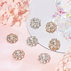 8Pcs 2 Colors Brass Shank Buttons RB-GF0001-02-4
