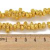 Electroplated Natural Lava Rock Beads Strands G-I360-U01-01-4