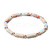 Natural Shoushan Stone Beads Stretch Bracelets for Men BC6173-2-1