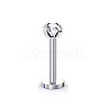 316 Surgical Stainless Steel Crystal Rhinestone 17 Gauge Threadless Labrets WG334A1-05-1