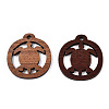 Natural Walnut Wood Pendants WOOD-T023-23-2