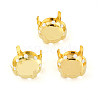 201 Stainless Steel Sew on Prong Settings STAS-T032-01-12mm-G-1