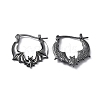 Alloy Bat Hoop Earrings for Women EJEW-D058-01B-1