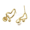 Brass Stud Earring Findings KK-K388-13G-2