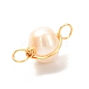 Natural Cultured Freshwater Pearl Beads Links Connectors X1-PALLOY-JF00944-3