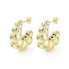 Rack Plating Brass Micro Pave Cubic Zirconia Studs Earrings EJEW-B047-05G-05-1