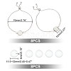 Unicraftale DIY Blank Dome Flat Round Link Bracelet Making Kit DIY-UN0004-11-4