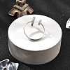 304 Stainless Steel Open Cuff Rings for Women RJEW-S395-02P-3