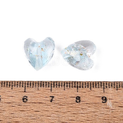 Handmade Foil Glass Beads FOIL-N029-09F-1