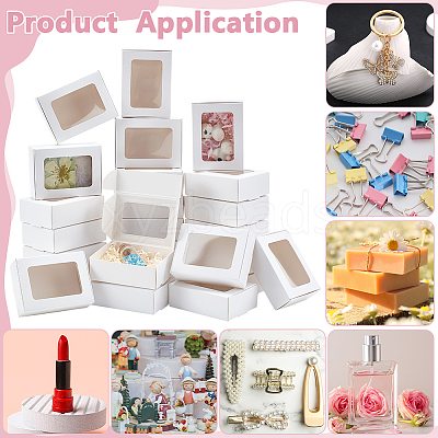 Foldable Creative Kraft Paper Mailer Boxes with Visible Window CON-WH0113-08A-03-1