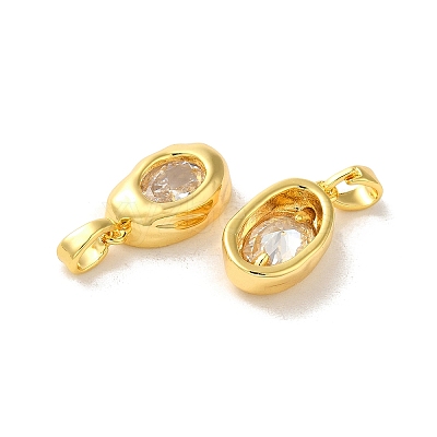 Brass Micro Pave Cubic Zirconia Pendants KK-H461-04G-1