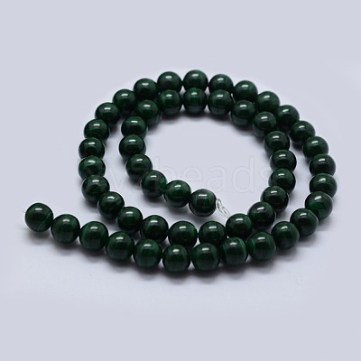 Natural Malachite Beads Strands G-F571-27A2-12mm-1