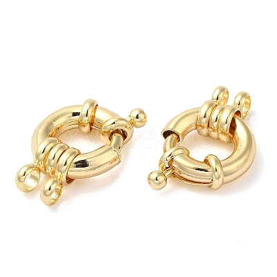 Brass Spring Ring Clasps X-KK-C028-04G-1