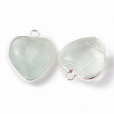Natural Green Fluorite Pendants G-C005-01S-19-1