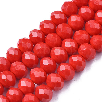 Opaque Solid Color Imitation Jade Glass Beads Strands LS-EGLA-A044-P4mm-D22-1