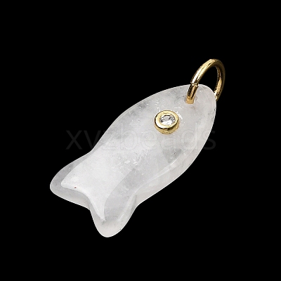 Natural Quartz Crystal Pendants X-G-A297-01G-14-1