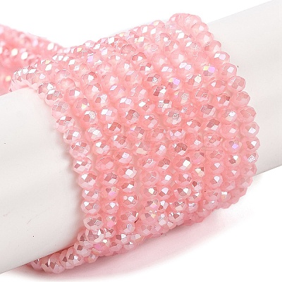 Baking Electroplate Glass Beads Strands DGLA-A039-J4mm-B08-1