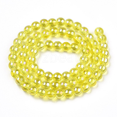 Electroplate Transparent Glass Beads Strands LS-GLAA-T032-T10mm-AB12-1