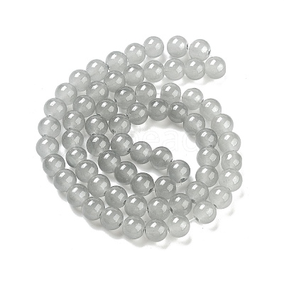 Imitation Jade Glass Beads Strands DGLA-S076-8mm-30-1