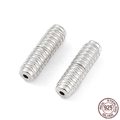 Anti-Tarnish Rhodium Plated 925 Sterling Silver Screw Clasps STER-K173-07P-1