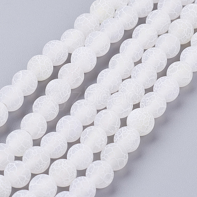 Natural Crackle Agate Beads Strands X-G-G055-6mm-5-1