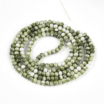 Baking Paint Glass Beads Strands DGLA-N003-4mm-C06-1