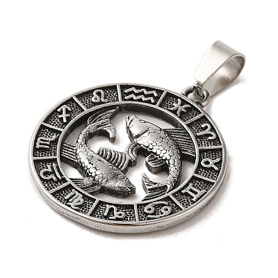 304 Stainless Steel Pendants STAS-C084-01B-AS-1