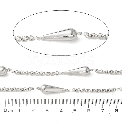 304 Stainless Steel Teardrop Link Chains CHS-Z004-08P-1