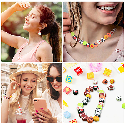 360Pcs 9 Style Handmade Polymer Clay Beads CLAY-DC0001-13-1