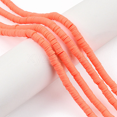 Handmade Polymer Clay Beads Strands CLAY-R089-6mm-064-1