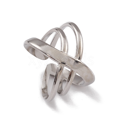 Non-Tarnish 304 Stainless Steel Cuff Rings RJEW-G285-37P-1