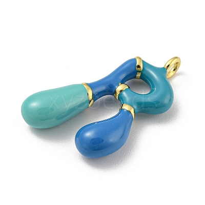 Brass Enamel Pendants KK-E093-03G-R-1