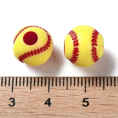 Opaque Acrylic European Beads SACR-P031-25A-01-1