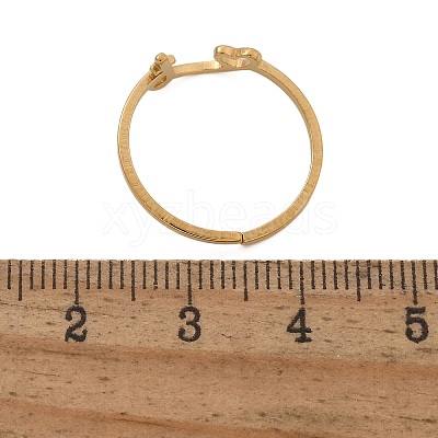304 Stainless Steel Cuff Rings for Women RJEW-D285-01G-T-1