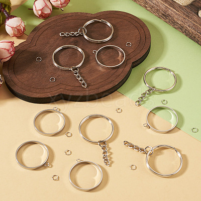 5Pcs 304 Stainless Steel Open Back Bezel Pendants STAS-TAD0001-01G-1