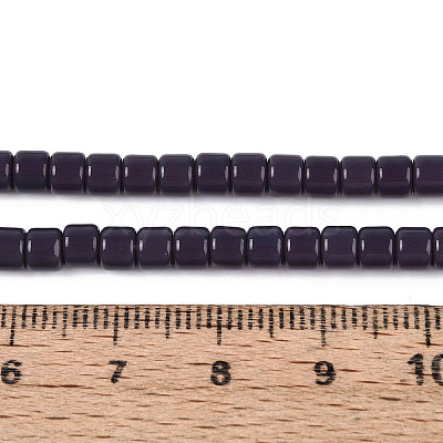 Opaque Solid Color Glass Beads Strands GLAA-N065-4x4mm-C07-1