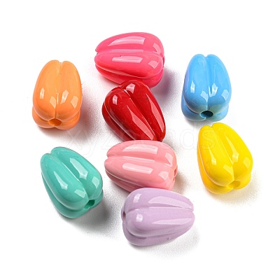 Baking Paint Acrylic Beads OACR-Q189-01-1